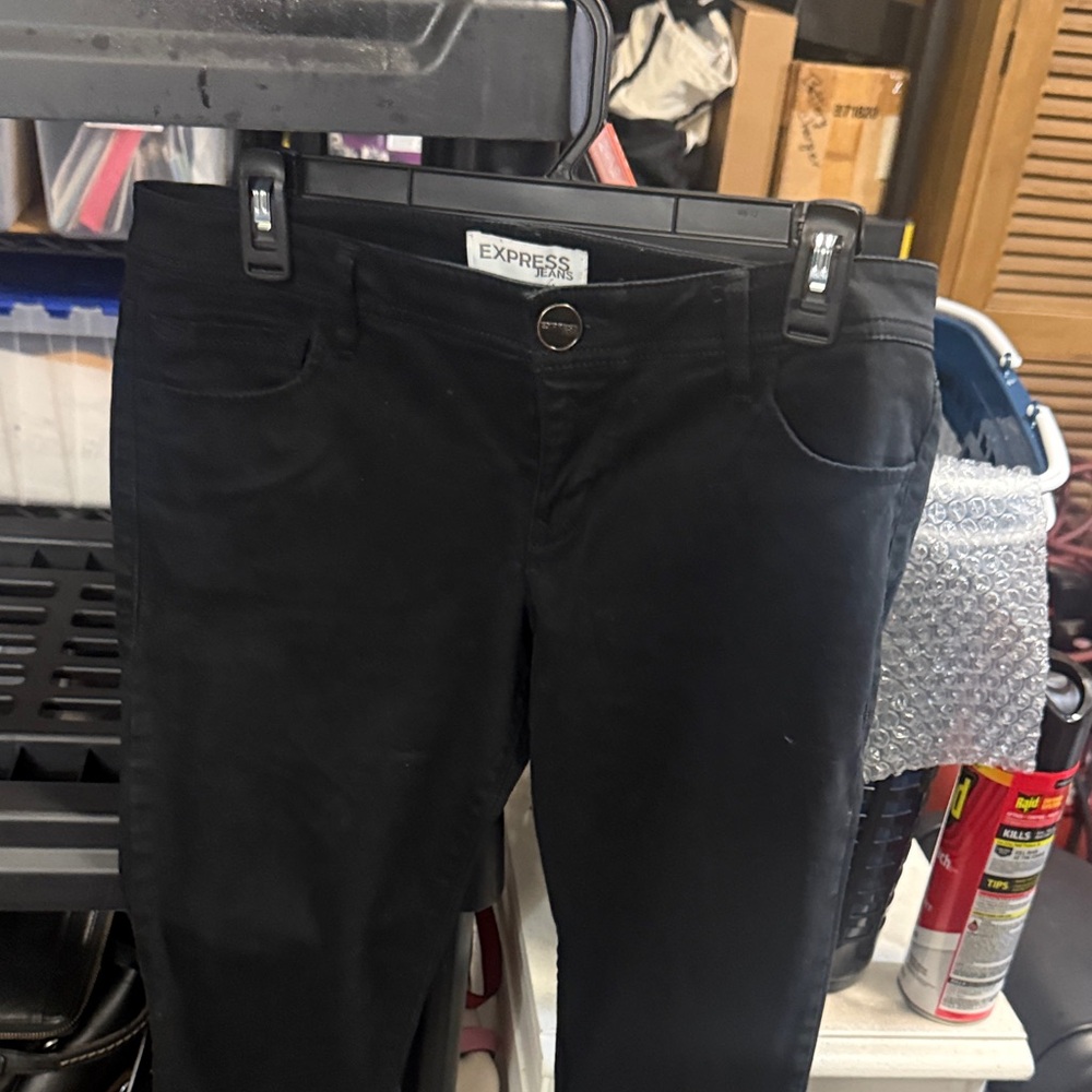 Express Black Stretch Skinny Jeans - Sleek low Rise Style